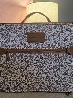 🌟RARE Poppy & Peonies "The Lunch Bag" | Brown Fall  Floral (Discontinued Print)